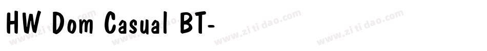 HW Dom Casual BT字体转换